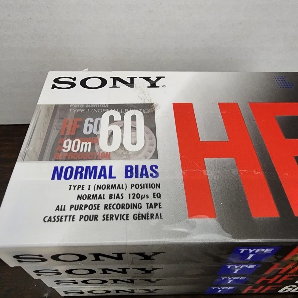 NEW Sony HF 60 Cassette Tapes- SET OF 4 - Picture 2 of 5